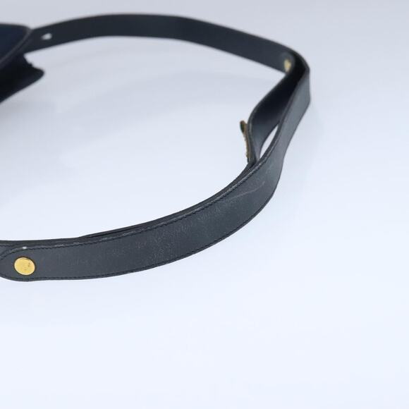 DIOR Trotter Canvas Shoulder Bag Navy Gold - Picture 7 of 12